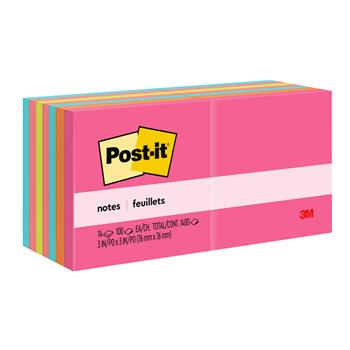 Post-it Notes, 3 in x 3 in, Poptimistic Collection, 14 Pads/Pack