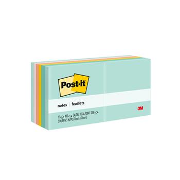 Post-it&#174; Notes, 3 in x 3 in, Beachside Cafe Collection, 12/Pack