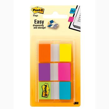 Post-it&#174; Flags, Alternating Electric Glow Collection, .47 in Wide, 60/Pack