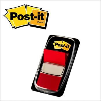 Post-it&#174; Flags Value Pack, 1 in Wide, Red, 50/Dispenser, 12 Dispensers/Pack