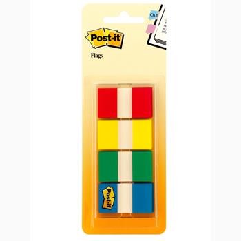 Post-it&#174; Flags, Assorted Primary Colors, .94 in Wide, 80/On-the-Go Dispenser, 2 Dispensers/Pack