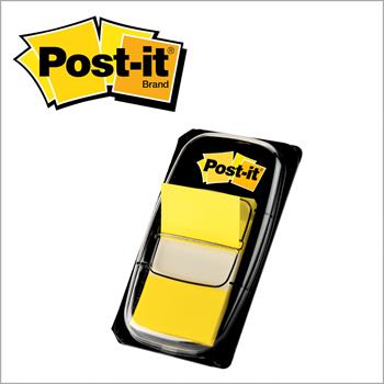 Post-it Flags Value Pack, 1 in Wide, Yellow, 50 Flags/Dispenser, 12 Dispensers/Box