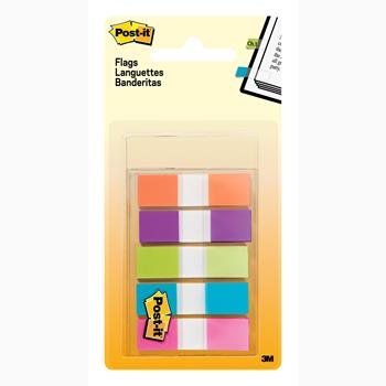Post-it Flags in an On-the-Go Dispenser, .5 in Wide, Assorted Bright Colors, 100/Pack
