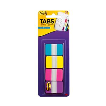 Post-it Tabs, 1 in, Assorted Colors, 88 Tabs