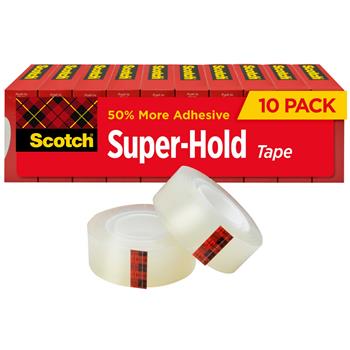 Scotch Super-Hold Tape, 3/4 in x 1,000 in, 10/Pack