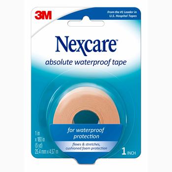 3M Nexcare Absolute Waterproof First Aid Tape, 1 in x 5 yds