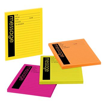 Post-it Super Sticky Notes, Telephone Message, 4 in x 5 in, Lined, 4 Pads/Pack, 50 Sheets/Pad