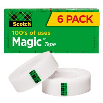 Scotch Tape, 3/4 in x 1,296 in, 6 Boxes/Pack