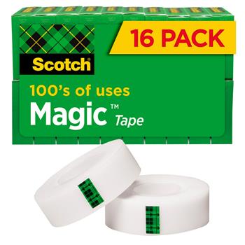 Scotch Tape, 3/4 in x 1000 in, 1 in Core, 16/Pack
