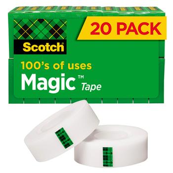 Scotch Tape, 3/4 in x 1,000 in, 20 Boxes/Pack