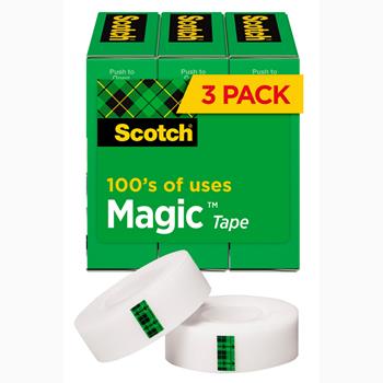 Scotch Tape, 3/4 in x 1,000 in, 3 Boxes/Pack