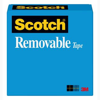 Scotch Removable Tape, 3/4 in x 1,296 in