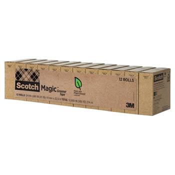 Scotch Greener Tape, 3/4 in x 900 in, 12 Boxes/Pack