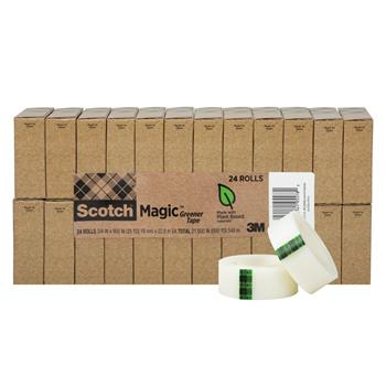 Scotch Greener Tape, 3/4 in x 900 in, 24 Boxes/Pack