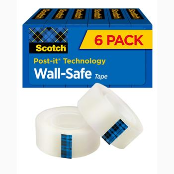 Scotch Wall-Safe Tape, 3/4 in x 800 in, Clear