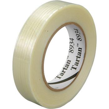 Tartan 8934 Filament Tape, 1/2&quot; x 60 yds., 4 Mil, 3&quot; Core, Clear, 72 Rolls/Carton