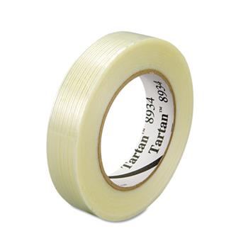 Tartan™ 8934 Filament Tape, 3/4&quot; x 60 yds, 3&quot; Core, 4 Mil, Clear, 48 Rolls/Carton
