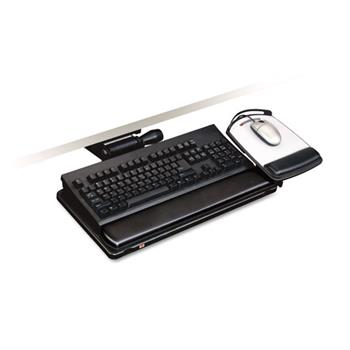 3M Easy Adjust Keyboard Tray, Highly Adjustable Platform, 23&quot; Track, Black