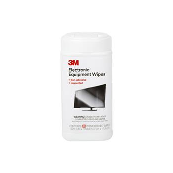 3M Electronic Equipment Cleaning Wipes, 5.5 in x 7.5 in Canister, Non-abrasive, 80 Wipes