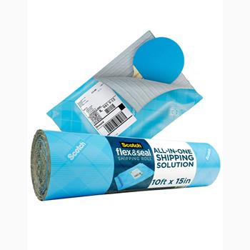 W.B. Mason Co. Flex and Seal Shipping Roll, 15 in x 20 ft, Blue/Gray, RL