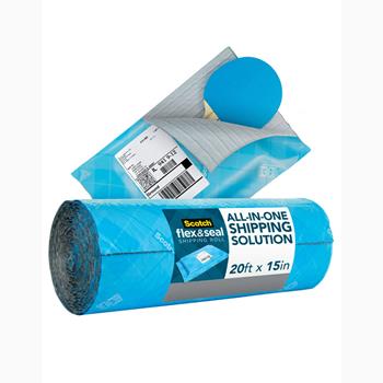 W.B. Mason Co. Flex and Seal Shipping Roll, 15 in x 20 ft, Blue/Gray, RL