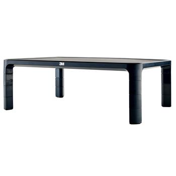 3M Adjustable Monitor Stand, 16 in x 12 in, Black