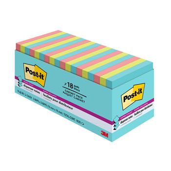 Post-it Super Sticky Dispenser Pop-up Notes, Supernova Neons Collection, 3 in x 3 in, 90 Sheets/Pad, 18 Pads/Pack