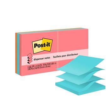 Post-it Dispenser Pop-up Notes, 3 in x 3 in, Poptimistic Collection, 6 Pads/Pack