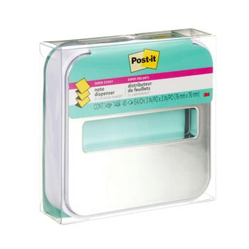 Post-it Note Dispenser for 3 in x 3 in Notes, White Base with Steel Top