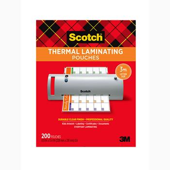 Scotch Thermal Pouches, 8.9 in x 11.4 in, 200/Pack
