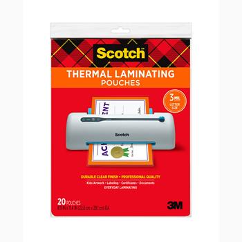 Scotch Thermal Pouches, Letter Size, 20/Pack