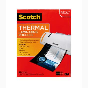 Scotch Thermal Laminating Pouches, Letter Size, 50/Pack