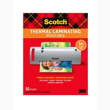 Scotch™ Thermal Laminating Pouches, Letter Size, 5 mil, 50/Pack