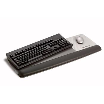 3M Gel Wrist Rest with Platform for Keyboard and Mouse, Tilt Adjustable, Precise Mouse Pad, 25.5 in x 10.6 in, Gray