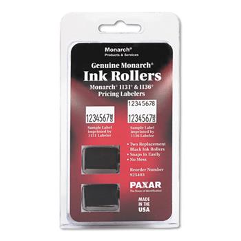 Monarch 925403 Replacement Ink Rollers, Black, 2/Pack