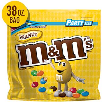 M &amp; M&#39;s Milk Chocolate and Peanuts, 38 oz