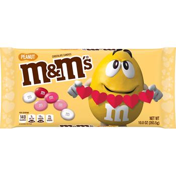 M &amp; M&#39;s Milk Chocolate Peanut Valentine&#39;s Day Candy, 10 oz. Bag