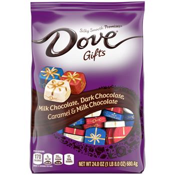 Dove Chocolate Promises Assorted Christmas Chocolate, 24 oz Bag, 12 Bags/Case