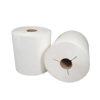 Morcon Tissue Morsoft White Y-Notch Hardwound Roll Towel, 8 in x 800 ft, 6 Rolls/Carton