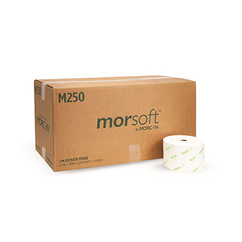 Morcon Tissue Valay Small Core Bath Tissue, 2-Ply, 3.9 in x 3.75 in, 1500 Sheets/Roll, 24 Rolls/Carton