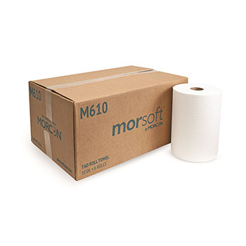Morcon Tissue Morsoft&#174; TAD Roll Towel, 1-Ply, 10&quot; x 500 ft., White, 6 Rolls/CT