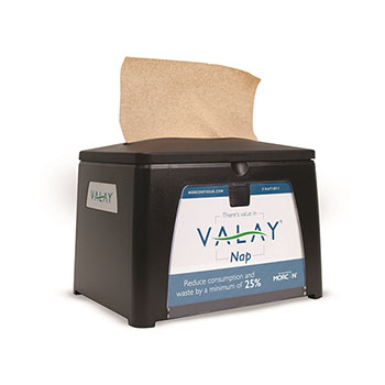 Morcon Tissue Valay Interfold Table Top Napkin Dispenser, 8.4 in x 6.5 in x 6.3 in, Black