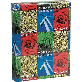 Mohawk Color Copy Paper, 98 Bright, 28 lb, 8.5&quot; x 14&quot;, Bright White,500 Sheets/Ream, 6 Reams/Carton