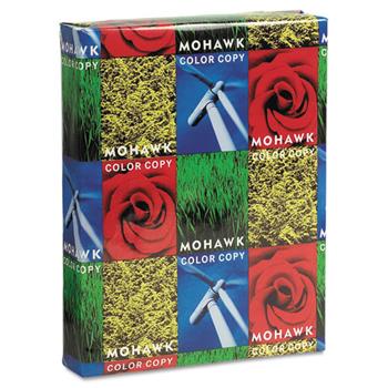 Mohawk Color Copy Cardstock, 98 Bright, 80 lbs, 8.5&quot; x 11&quot;, Bright White, 250 Sheets/Pack