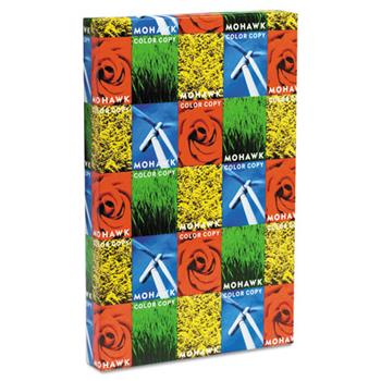 Mohawk Color Copy Cover Stock, 98 Bright, 80C, 17&quot; x 11&quot;, Bright White, 250 Sheets/Pack