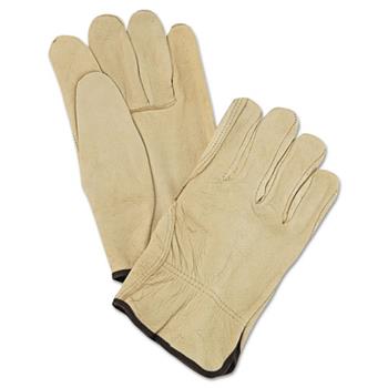 Memphis Unlined Pigskin Driver Gloves, Cream, Large, 12 Pairs