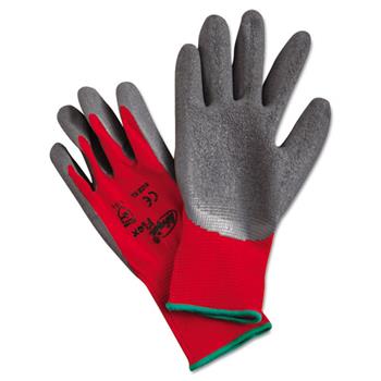 Memphis Ninja Flex Latex-Coated-Palm Gloves, Nylon Shell, XL, Red/Gray