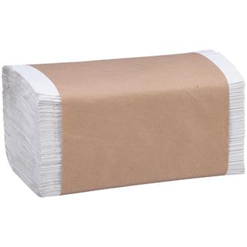 Marcal 100% Recycled Single-fold Paper Towels, White, 1-Ply, 8.62&quot; x 10.25&quot;, 334 Towels/Sleeve, 12 Sleeves/CT