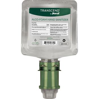 Transcend by Marcal Alco-Foam E3 Rated Hand Sanitizer, 1250 ml, Clear, 4/Case