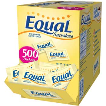 Equal Sucralose Zero Calorie Sweetener Packets, 500/BX